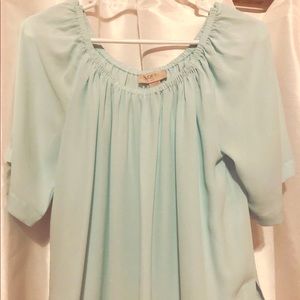 LOFT teal blouse